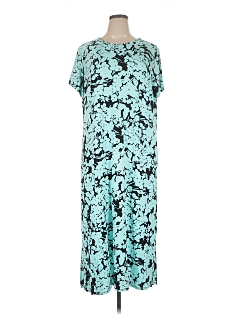 Pre-owned Quacker Factory Casual Dress In Teal