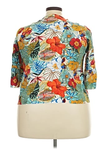 Mirror Image 3/4 Sleeve Blouse (view 2)