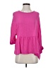 2 Hearts 100% Rayon Pink 3/4 Sleeve Blouse Size S - photo 1