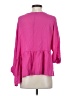 2 Hearts 100% Rayon Pink 3/4 Sleeve Blouse Size S - photo 2