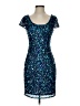 Hailey Logan 100% Polyester Stars Blue Cocktail Dress Size 3 - photo 1