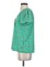 Staccato 100% Polyester Green Short Sleeve Blouse Size S - photo 5