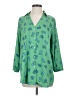 CAbi 100% Polyester Green 3/4 Sleeve Blouse Size S - photo 1