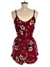 Be Cool 100% Rayon Floral Burgundy Red Romper Size M - photo 2