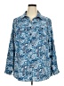 Rebecca Malone Paisley Blue Long Sleeve Blouse Size 2X - photo 1