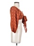 Shein Brown 3/4 Sleeve Blouse Size 4 - photo 4