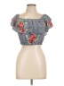 Hello Miss Gray Short Sleeve Top Size L - photo 1