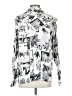 Zara 100% Viscose Print Silver Long Sleeve Blouse Size S - photo 2
