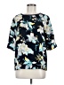 Ann Taylor 100% Polyester Teal Blue Short Sleeve Blouse Size M - photo 1