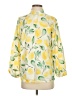 Unbranded 100% Polyester Print Yellow Long Sleeve Blouse Size S - photo 1