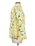 Unbranded 100% Polyester Print Yellow Long Sleeve Blouse Size S - photo 4