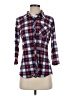 Eden & Olivia 100% Polyester Plaid Red 3/4 Sleeve Blouse Size S - photo 1