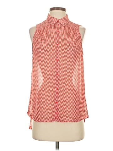 a.n.a. A New Approach Sleeveless Button-Down Shirt (view 1)
