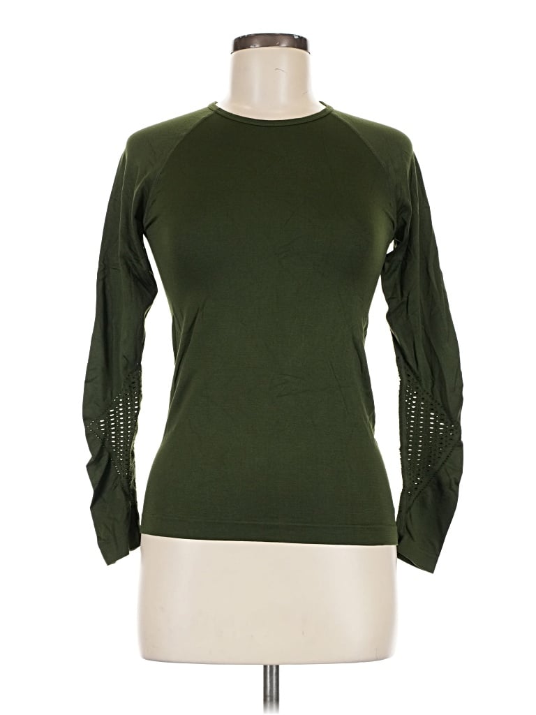 Pre-owned Fabletics Long Sleeve T-shirt In Green