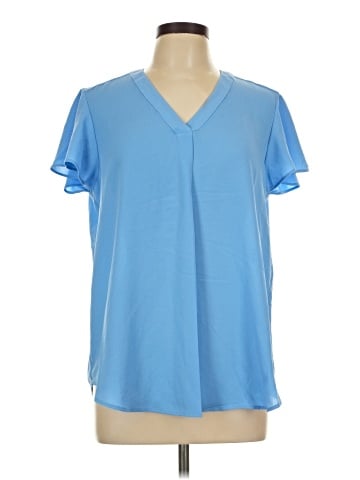 AK Anne Klein Short Sleeve Blouse (view 1)