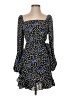 BCBGeneration 100% Polyester Hearts Blue Cocktail Dress Size 4 - photo 1