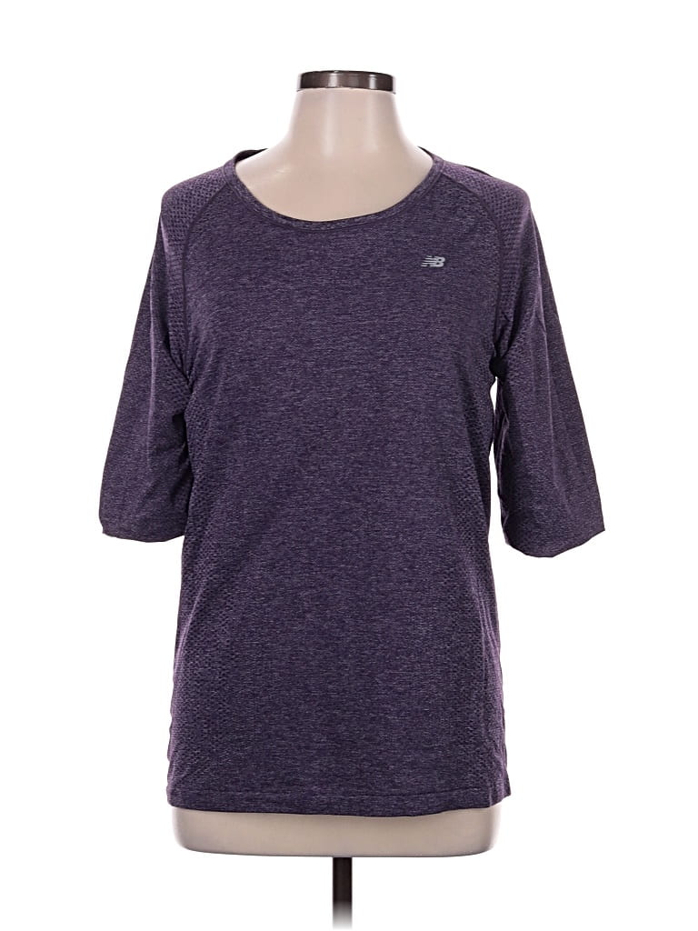 Pre-owned New Balance 3/4 Sleeve T-shirt In Purple