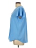 AK Anne Klein 100% Polyester Blue Short Sleeve Blouse Size L (petite) - photo 5