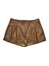PrettyLittleThing 100% Polyurethane Metallic Gold Shorts Size 16 - photo 1
