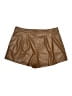PrettyLittleThing 100% Polyurethane Metallic Gold Shorts Size 16 - photo 2