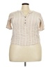 retrology 100% Rayon Ivory Short Sleeve Blouse Size 2X - photo 1