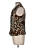 AMI 100% Polyester Brown Sleeveless Blouse Size M - photo 5