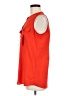 Calvin Klein 100% Polyester Orange Sleeveless Blouse Size M - photo 5