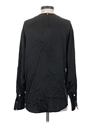 Equipment Long Sleeve Silk Top (view 2)