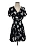 Express 100% Polyester Floral Black Casual Dress Size 4 - photo 1