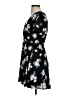 Express 100% Polyester Floral Black Casual Dress Size 4 - photo 5
