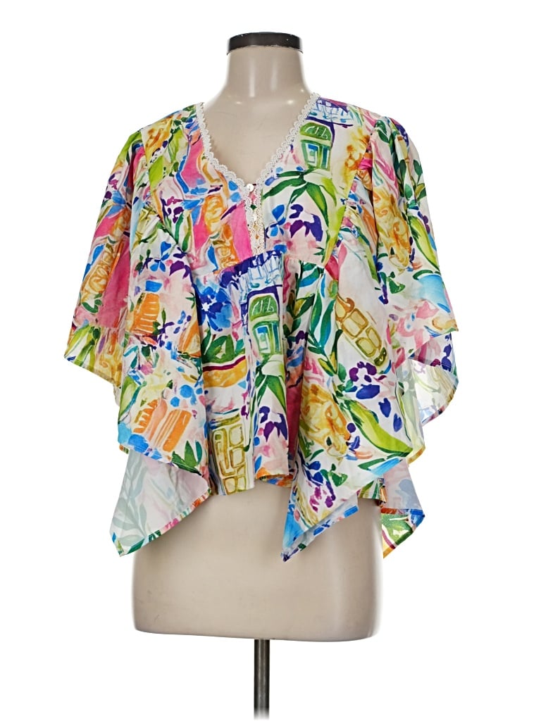 Pre-owned Pink Lily Kimono In Green