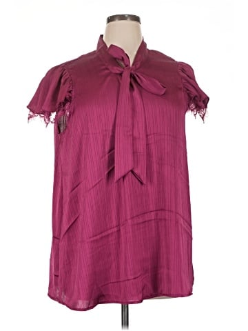 BLOOMCHIC Short Sleeve Blouse (view 1)