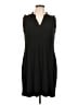 MICHAEL Michael Kors Solid Black Casual Dress Size L - photo 1