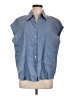 Vince. 100% Linen Blue Sleeveless Button-Down Shirt Size L - photo 1