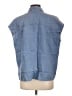 Vince. 100% Linen Blue Sleeveless Button-Down Shirt Size L - photo 2