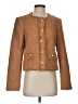 Cinq à Sept 100% Cotton Tweed Brown Jacket Size 4 - photo 1