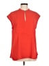 J.Crew 365 100% Polyester Red Short Sleeve Blouse Size M (tall) - photo 1