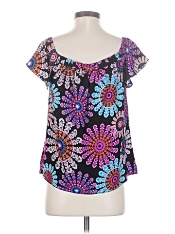 Alice & Trixie Short Sleeve Silk Top (view 2)