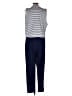 Trina Turk Chevron-herringbone Blue Jumpsuit Size L - photo 2