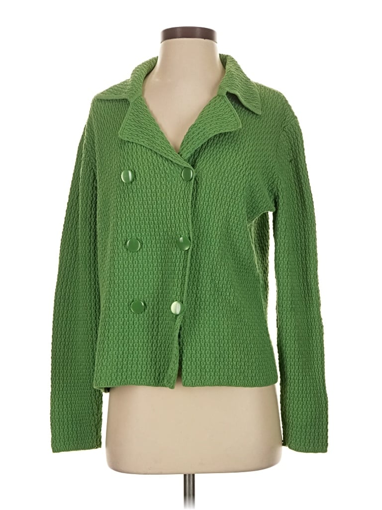 Pre-owned Talbots Blazer Jacket In Green