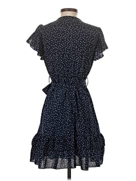 blue wave dress Rareism Women's Calia Blue Cotton Fabric Regular EMBROIDERED YARNDYED  COTTON DRESS