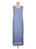 Karin Stevens 100% Polyester Solid Blue Casual Dress Size 10 - photo 1