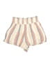 Alya 100% Cotton Stripes Ivory Shorts Size S - photo 1
