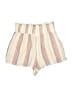 Alya 100% Cotton Stripes Ivory Shorts Size S - photo 2