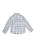 Unbranded Checkered-gingham Blue Long Sleeve Button-Down Shirt Size 5 - photo 2