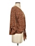 West Kei 100% Polyester Brown 3/4 Sleeve Blouse Size S - photo 4