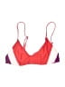Xirena 100% Nylon Color Block Red Swimsuit Top Size L - photo 1
