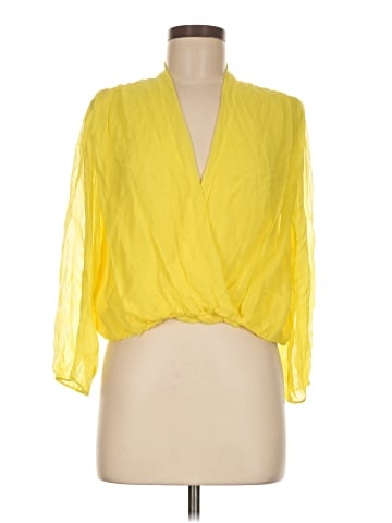 Alice + Olivia 3/4 Sleeve Silk Top (view 1)