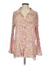 Olivaceous 100% Rayon Animal Print Pink Long Sleeve Blouse Size S - photo 1