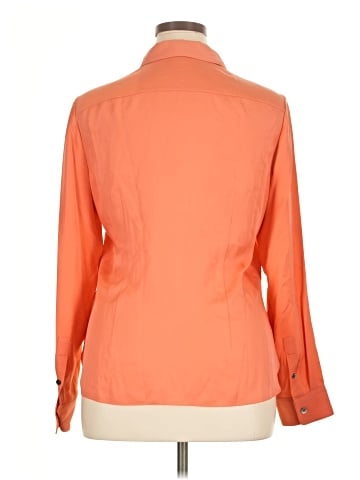 Theory Long Sleeve Silk Top (view 2)